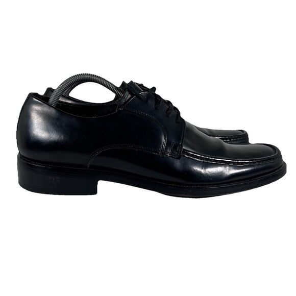 Kenneth Cole Reaction Other - Kenneth Cole Reaction Black Leather Square Toe Moc Toe Derby Shoes Men's Size 10